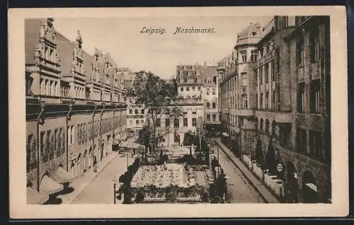 AK Leipzig, Partie am Naschmarkt