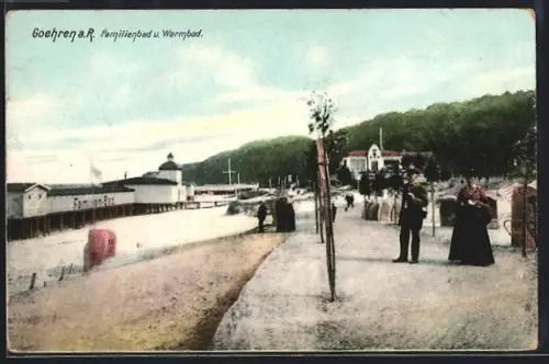 AK Göhren a. R., Familienbad und Warmbad