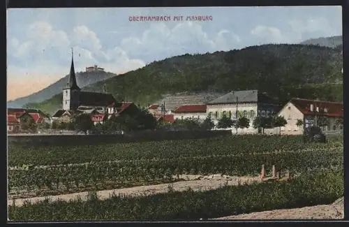 AK Oberhambach, Ortsansicht mit Maxburg