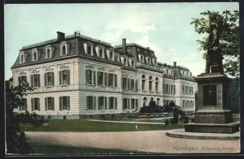 AK Meiningen, Erbprinzl. Palais, Denkmal