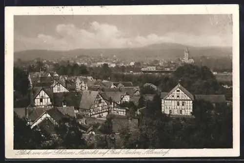 AK Bad Soden, Blick von der Schönen Aussicht