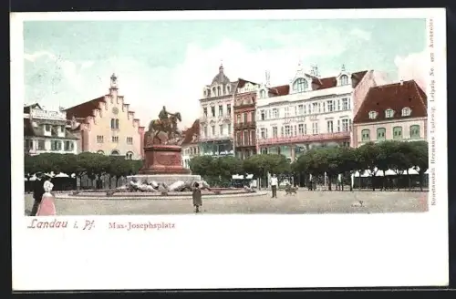 AK Landau i. Pf., Max-Josephsplatz