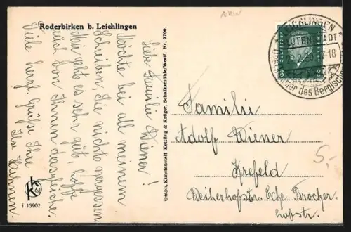 AK Leichlingen, Haupteingang Roderbirken