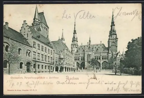 AK Aachen, Chorusplatz, Verwaltungsgebäude, Rathaus