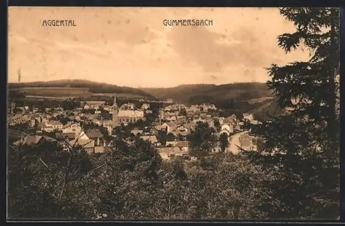AK Gummersbach /Aggertal, Ortsansicht aus der Vogelschau