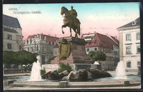 AK Landau, Prinzregenten-Denkmal