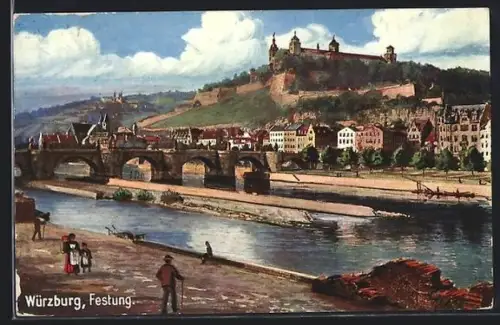 Künstler-AK Würzburg, Festung