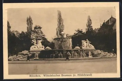 AK München, Wittelsbacher Brunnen v. Hildebrand
