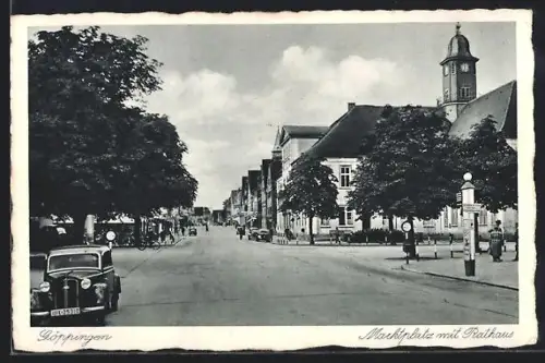 AK Göppingen, Marktplatz mit Rathaus