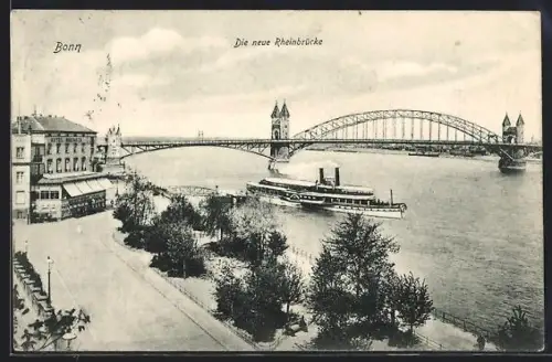 AK Bonn, Die neue Rheinbrücke