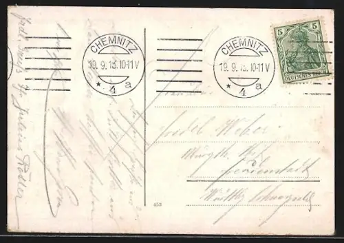 AK Dresden, Altmarkt, Rathausturm, Kreuzkirche