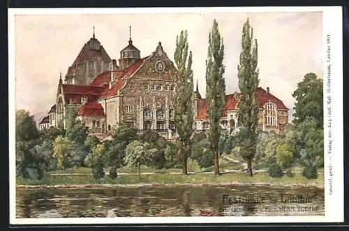 AK Landau, Festhalle, Architekt Herm. Buerre