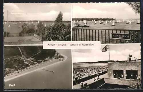 AK Berlin, Grosser Wannsee und Strandbad