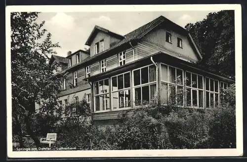AK Springe am Deister, Lutherheim mit Garten