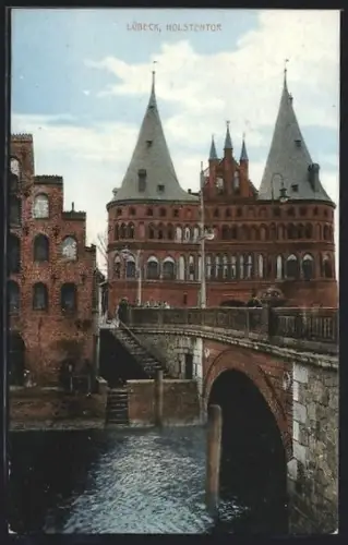 AK Lübeck, Holstentor, Brücke