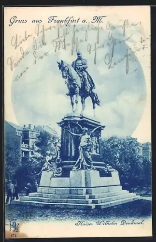 AK Frankfurt a. M., Kaiser Wilhelm Denkmal