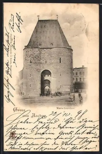 AK Aachen, Blick zum Marschiertor