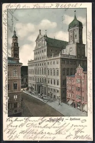 AK Augsburg, Partie am Rathaus