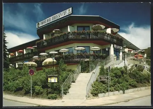 AK Bad Münder, Terrassencafé Gehlen, Komfort-Hotel, Querlandweg 2