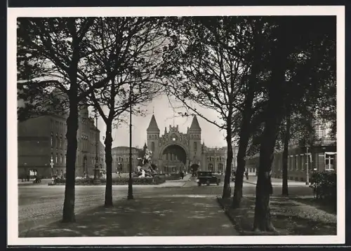 AK Hamburg-Altona, Blick zum Hauptbahnhof