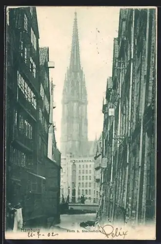 AK Alt-Hamburg, Fleth bei Steckelhörn mit Kirche