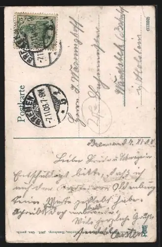 AK Bremen, Rathaushalle u. Stadtmusikanten