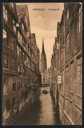 AK Alt-Hamburg, Fleetpartie mit Kirche