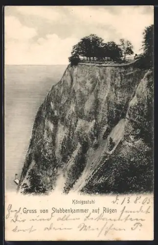 AK Stubbenkammer /Rügen, Königsstuhl aus der Vogelschau