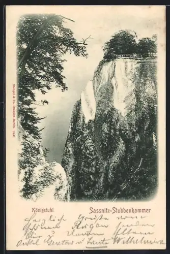 AK Sassnitz-Stubbenkammer, Königstuhl aus der Vogelschau