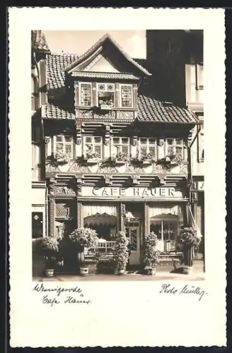 AK Wernigerode, Cafe Hauer, Fassade