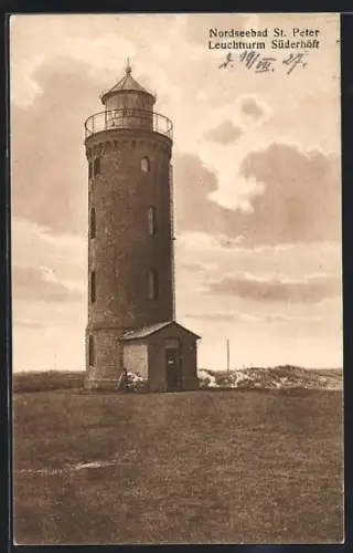 AK St. Peter /Nordsee, Leuchtturm Süderhöft