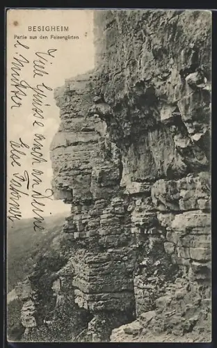 AK Besigheim, Partie aus den Felsengärten