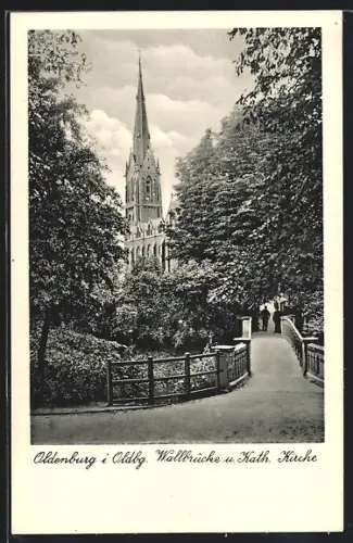 AK Oldenburg i. Oldbg., Wallbrücke, Kath. Kirche