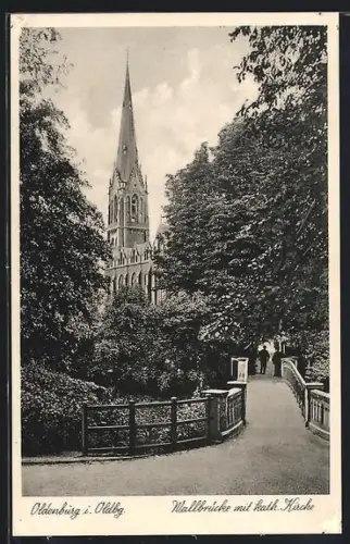 AK Oldenburg i. Oldbg., Wallbrücke, kath. Kirche