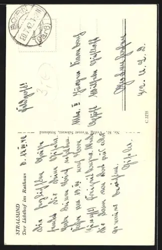 AK Stralsund, Der Lichthof im Rathaus