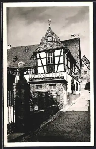 AK Rüdesheim /Rhein, Gasthaus Drosselhof an der Drosselgasse