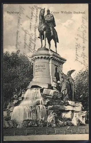 AK Duisburg, Kaiser Wilhelm Denkmal