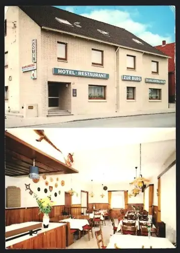 AK Altenwalde über Cuxhaven, Hotel Restaurant Zur Burg, Innenansicht