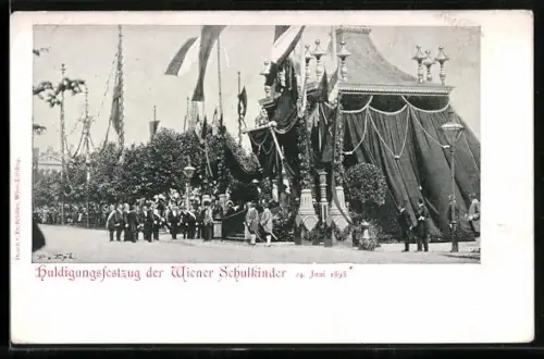 AK Wien, Huldigungsfestzug der Wiener Schulkinder 1898