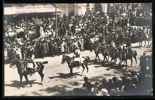 AK Kaiser-Jubiläums-Huldigungs-Festzug Wien 12. Juni 1908, Historische Gruppe