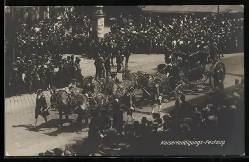 AK Kaiser-Huldigungsfestzug, Wien 1908
