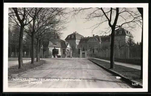 AK Wien, Nervenheilanstalt Rosenhügel, Eingang