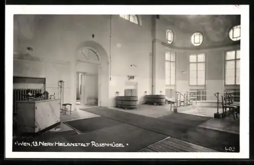 AK Wien, Nervenheilanstalt Rosenhügel, Behandlungsraum mit Badewannen