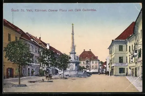 AK St. Veit /Kärnten, Oberer Platz mit Café Carinthia