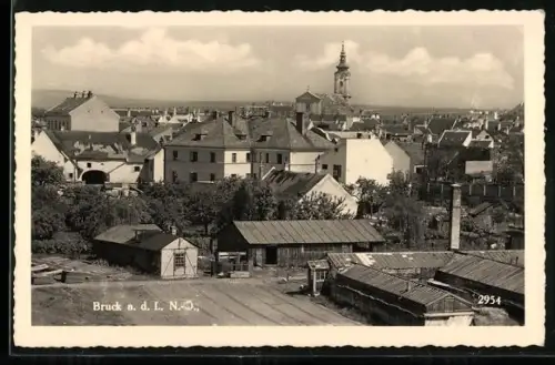 AK Bruck a. d. L., Stadtpanorama mit Kirchturm