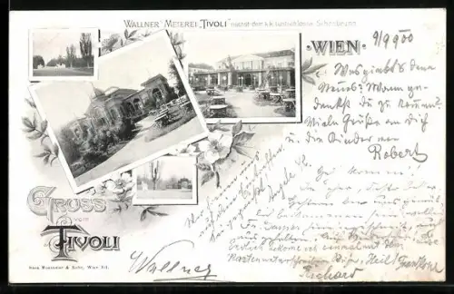 AK Wien, Tivoli, Restaurant mit Gastgarten