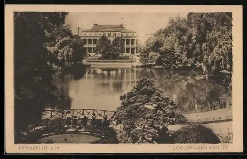 AK Frankfurt a. M., Partie im Zoologischen Garten