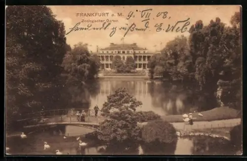 AK Frankfurt a. M., Partie im Zoologischen Garten