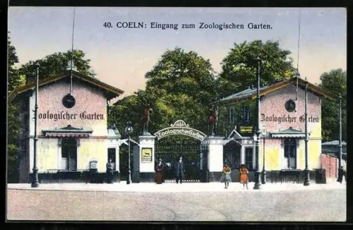 AK Köln, Eingang zum Zoologischen Garten