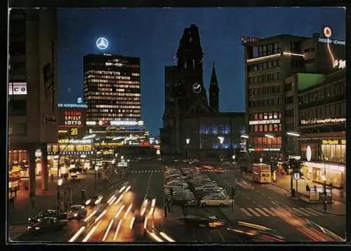 AK Berlin, Europa Center und Kaiser Wilhelm-Gedächtniskirche